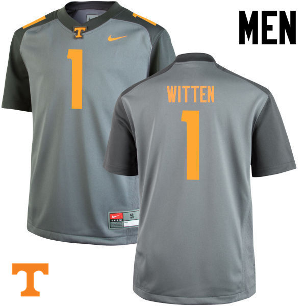 Men #1 Jason Witten Tennessee Volunteers College Football Jerseys-Gray